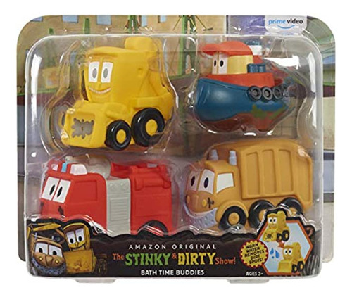 The Stinky & Dirty Show Bath Time Buddies - Juego De 4 Piez