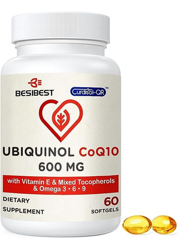 Besibest Ubiquinol Coq10 600mg 60 Caps Vitamina E Y Omega 3