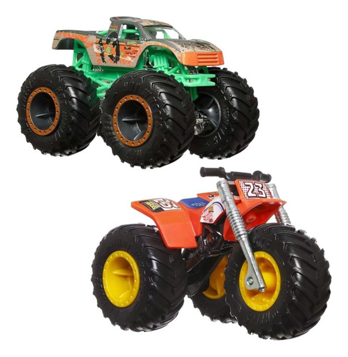 Hot Wheels Monster Truck Tri-to Crush-me Vs Baja - Mattel