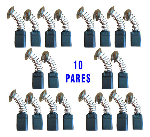 Escovas De Carvão P/ Makita C 303 4100nh Mcc400 10 Pares