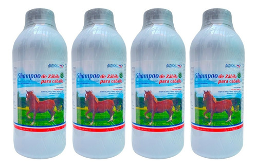 Pack 4 Shampoo De Sabila 1 Litro C/u Aranda