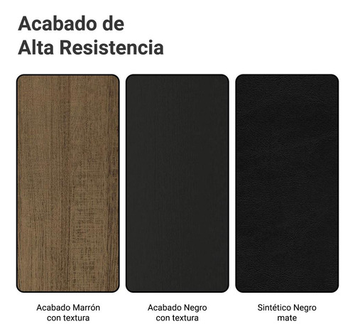 Mesa De Comedor Con Mesa Y 8 Sillas Madesa Justine Mn Color Marrón/Negro Diseño de la tela de las sillas Liso