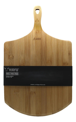 Tabla Para Pizza Wayu 46x28 Con Mango Bambu Premium Bbq