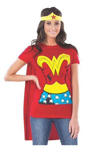 Rubie's Disfraz Dc Comics Wonder Woman - Playera Con Capa