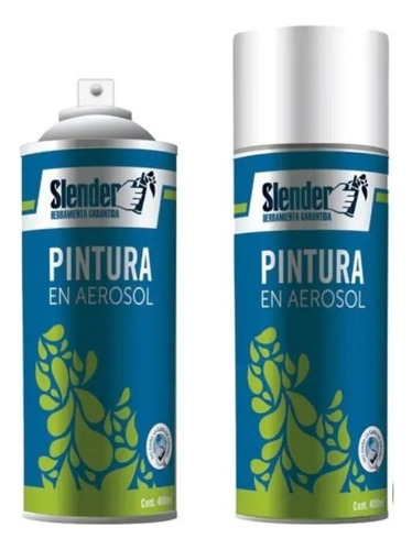 Spray Pintura Slender 400ml Interior Exterior Negro Mate