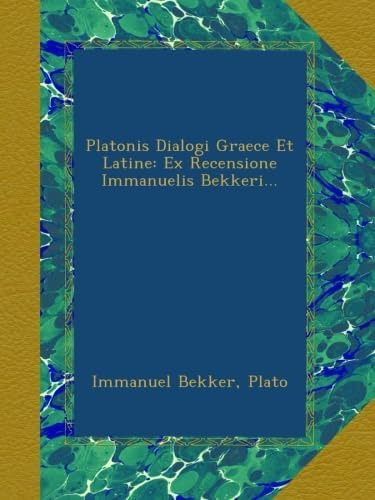 Libro: Platonis Dialogi Graece Et Latine: Ex Recensione Imma