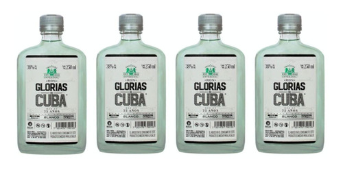 Pack De 4 Ron Glorias De Cuba Blanco 250 Ml