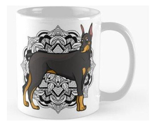 Taza X4 Dóberman Mandala Calidad Premium