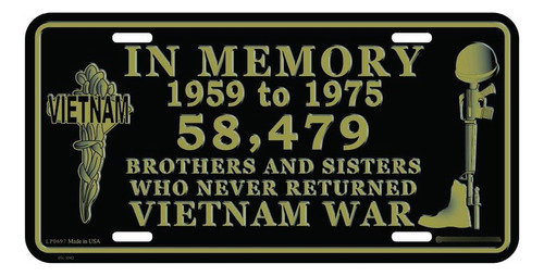 Vietnam In Memory Matrícula
