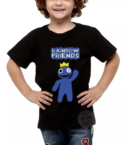 Camisa Camiseta Azul Babão Rainbow Friends - Envio Rápido