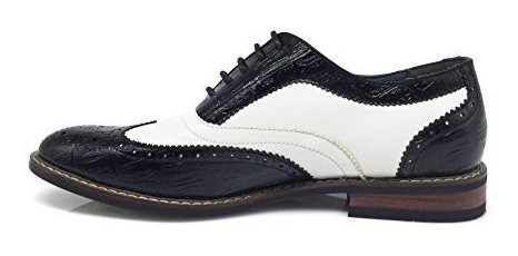 Zapatos Oxfords De Hombre Con Cordones En 2 Tonos