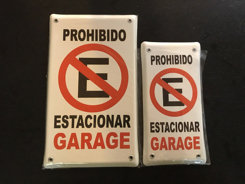 Chapa Enlozada De Prohibido Estacionar. Excelente Calidad