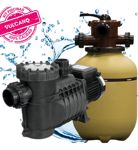 Imagen 1 de 10 de Filtro Vulcano Vc30 + Bomba Bae075 3/4hp / Ideal 50000l 30-3