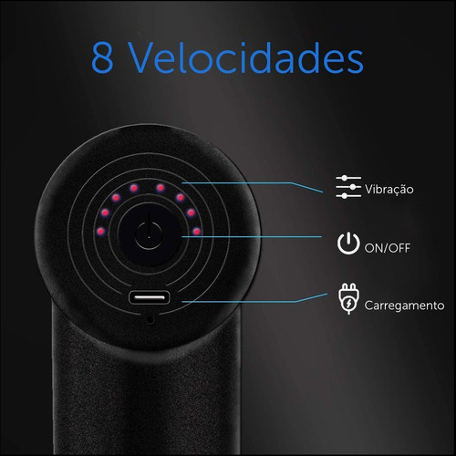 Imagem 8 de 9 de Massageador Muscular Liberação Miofascial Pistola Elétrica