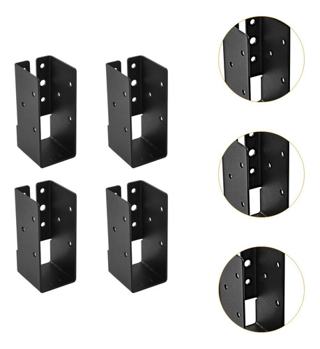 4 Pieces Concealed Joist Hanger Iron Outdoor Concealed
