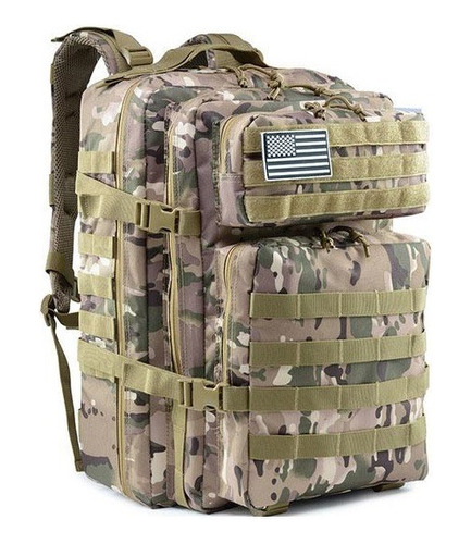 Mochila Xped  Camuflada Táctica 40 Lt.