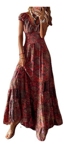 Vestidos Elegantes Largos Vintage Maxi Casual Mujer Verano