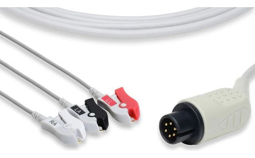 Cable De Ecg Tres (3) Leads Compatible Con Monitor New Tech