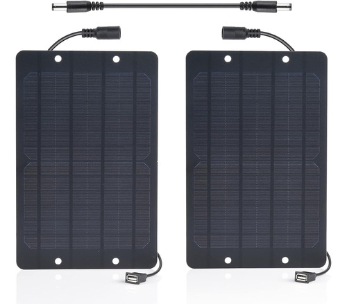  Panel Solar Usb 5v 6w Para Camara Bomba De Agua-2un