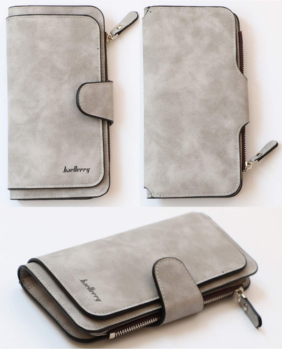 Cartera Larga De Cuero Para Mujer Con Bloqueo Rfid, Tarjeter