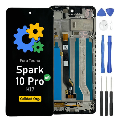 Pantalla Display Para Tecno Spark 10 Pro Ki7 Original+marco