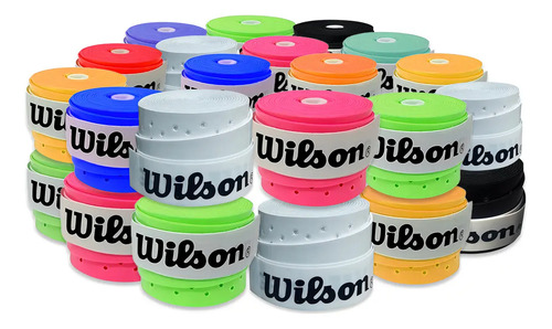 Kit 20 Overgrip Wilson Para Beach Tennis Tênis Padel Preto Cor A