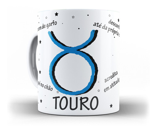 Caneca Signo De Touro Signos Do Zodíaco Arte Exclusiva