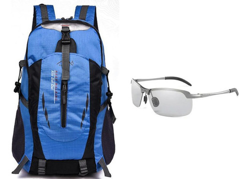 Bolsa De Montañismo Mochila De Viaje Deportiva 40l+lentes De