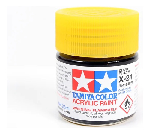 Pintura Tamiya X-24 Clear Yellow X24 Acrilica 23 Ml.