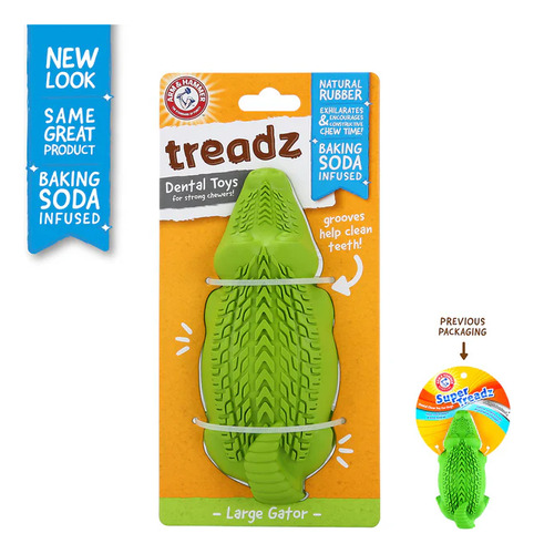 Arm & Hammer Treadz Juguete Dental Para Perro Cocodrilo Gran