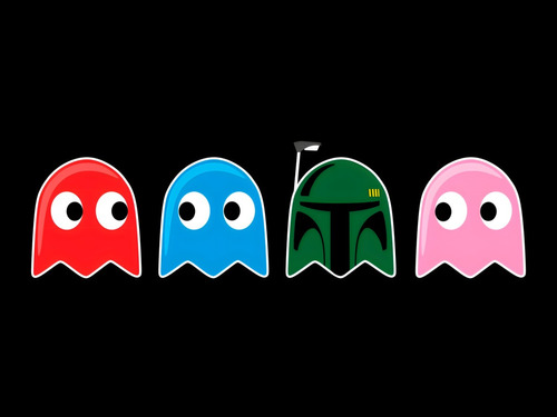 Poster Pacman Star Wars Autoadhesivo 100x70cm#1173