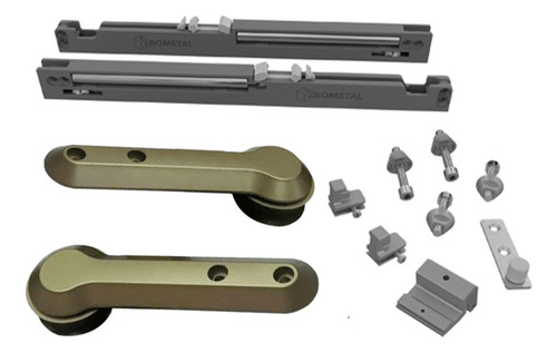 Sistema Evo Cor Champanhe Para Porta De Correr De 40 A 60 Kg