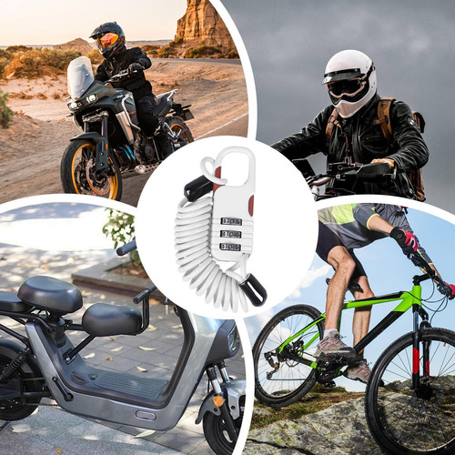 Candado Seguro Con Combinación De 3 Dígitos Para Casco De Mo