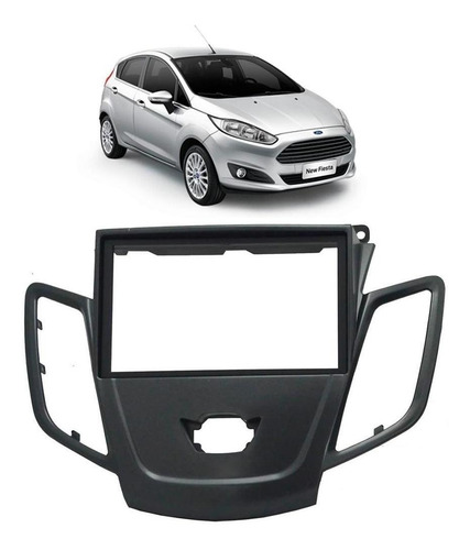 Moldura 2 Din Ford New Fiesta 2014 A 2017 - Preta 3138