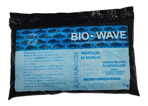 Sal Especial Bio Wave 1kg - Tratamento Peixes Aquários Lagos