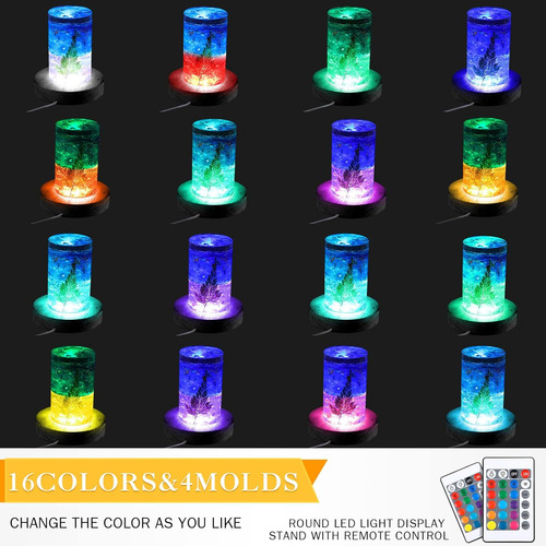 4 Piezas De Base De Visualización Led De Madera, Base ...