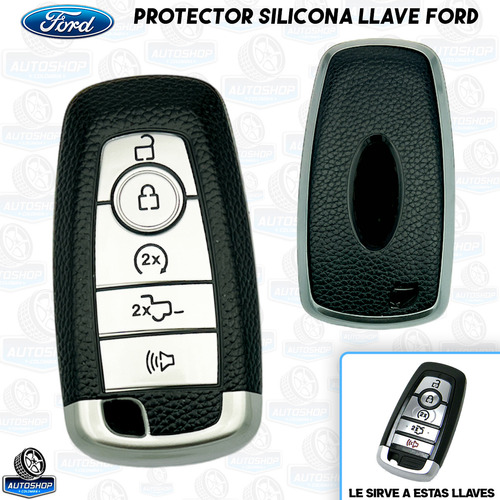 Forro Protector Llave Ford Plastico Negro Gris