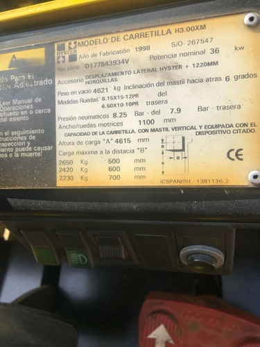 Autoelevador Hyster Para 3 Toneladas