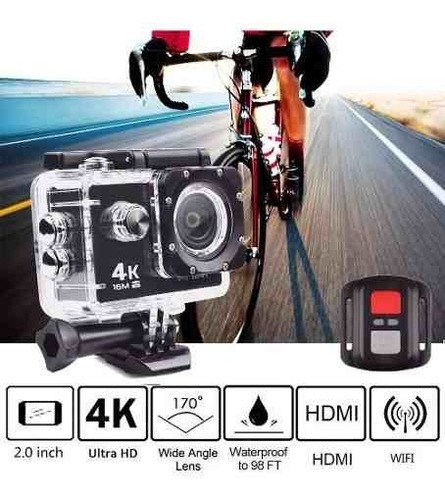 Câmera Sports Prova D'água 4k Wifi Action Cam Mini