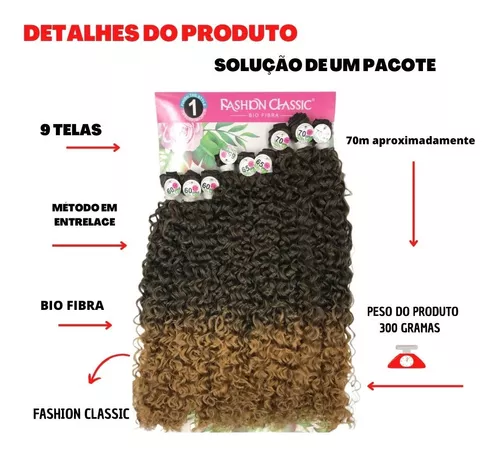 CARNAVAL CABELO BIO FIBRA - cor MT1B/27 - Fashion Classic 70cm