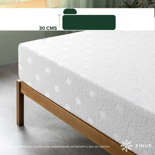 Zinus | Colchón King Memory Foam 30 Cm Alivia Presión