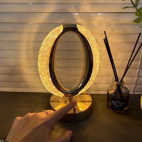 Lámpara Velador De Mesa Recargable Touch Tres Tonos Luz