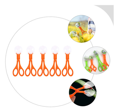 5pc Kids Insect Clamps Bug Insect Scissor Design Catchers