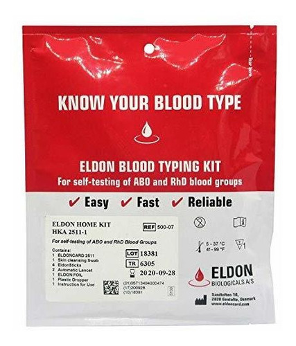 Imagen 1 de 3 de Kit De Sangre Tipo De Prueba - 2 Pruebas - Inicio Kits De Pr