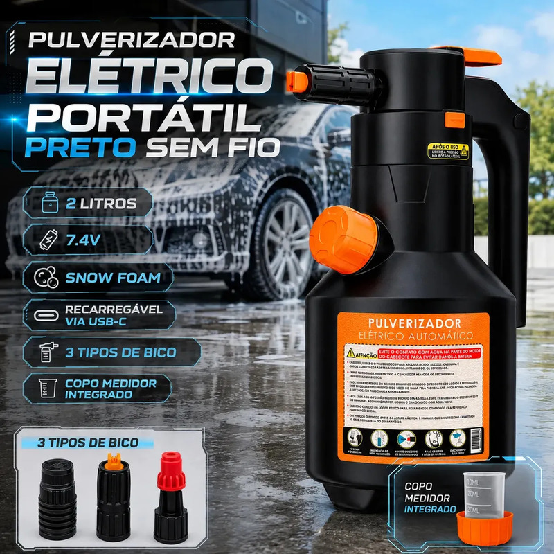 Pulverizador Eletrico Portatil Sem Fio 2L