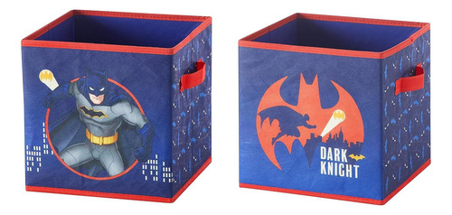 Conjunto 2 Cubos Almacenamiento Batman Idea Nuova 25x25 Cm