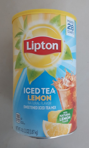 Imagen 1 de 2 de Té Helado Lipton Sabor Limón 1,87 Kg 75 Vasos Importado