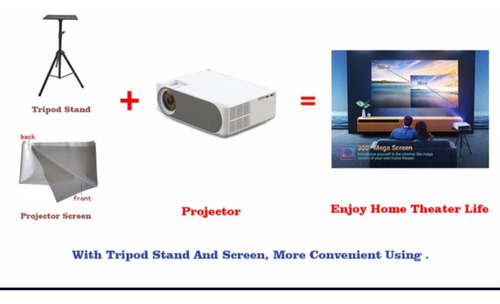Projetor 6000 Lumens Full Hd 4k C/android