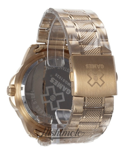 Relógio X-games Masculino Xmgs1026 P2kx Dourado Preto Aço