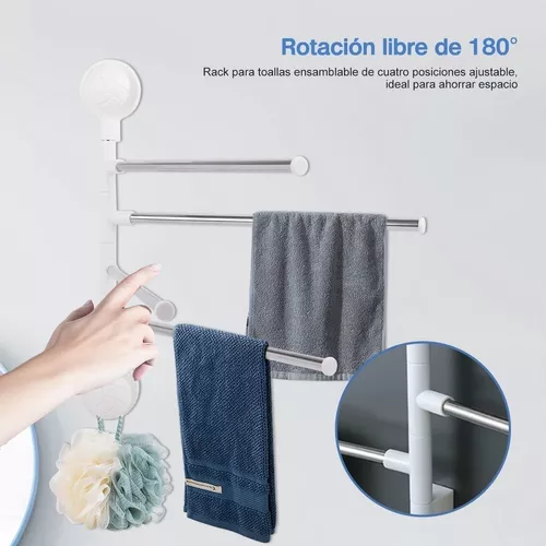 Soporte Toallero Porta Toalla Baño Cocina Ajustable Pared